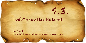 Ivánkovits Botond névjegykártya