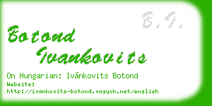botond ivankovits business card