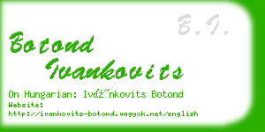 botond ivankovits business card